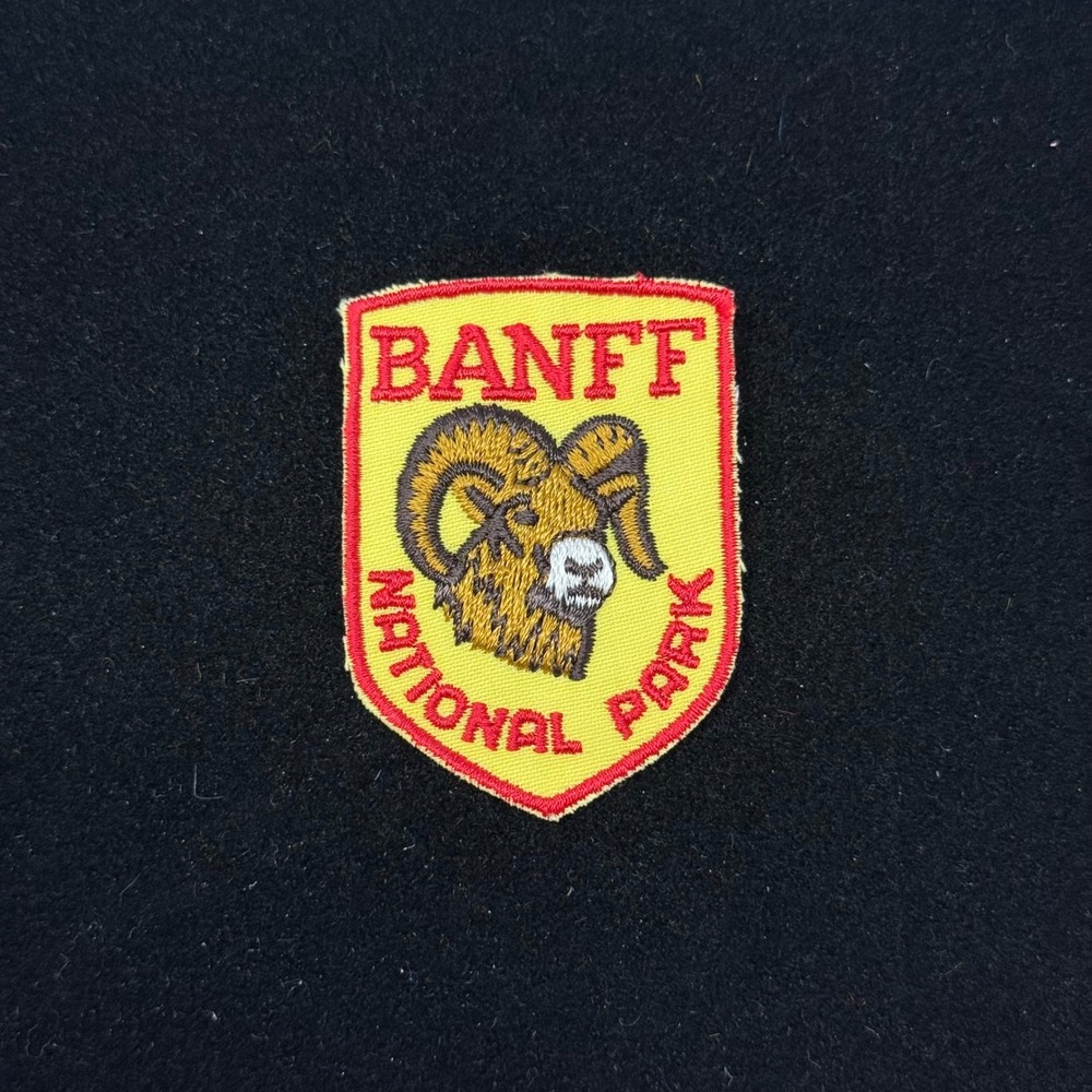 Banff National Park Bighorn Sheep Ram Souvenir Patch Embroidered Travel Shield
